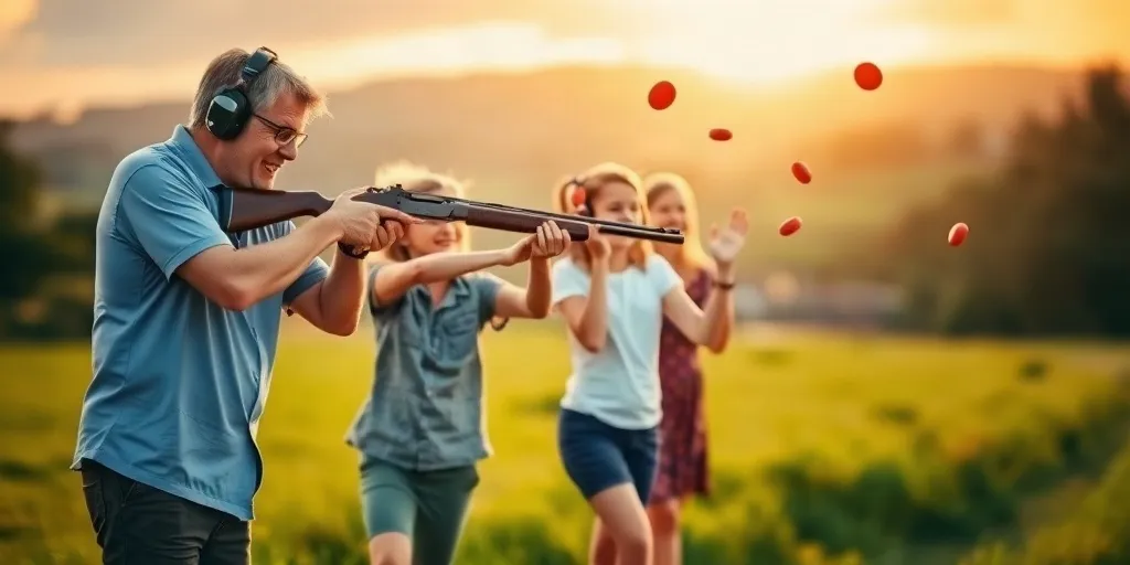Family Skeet & Clay Shooting Fun